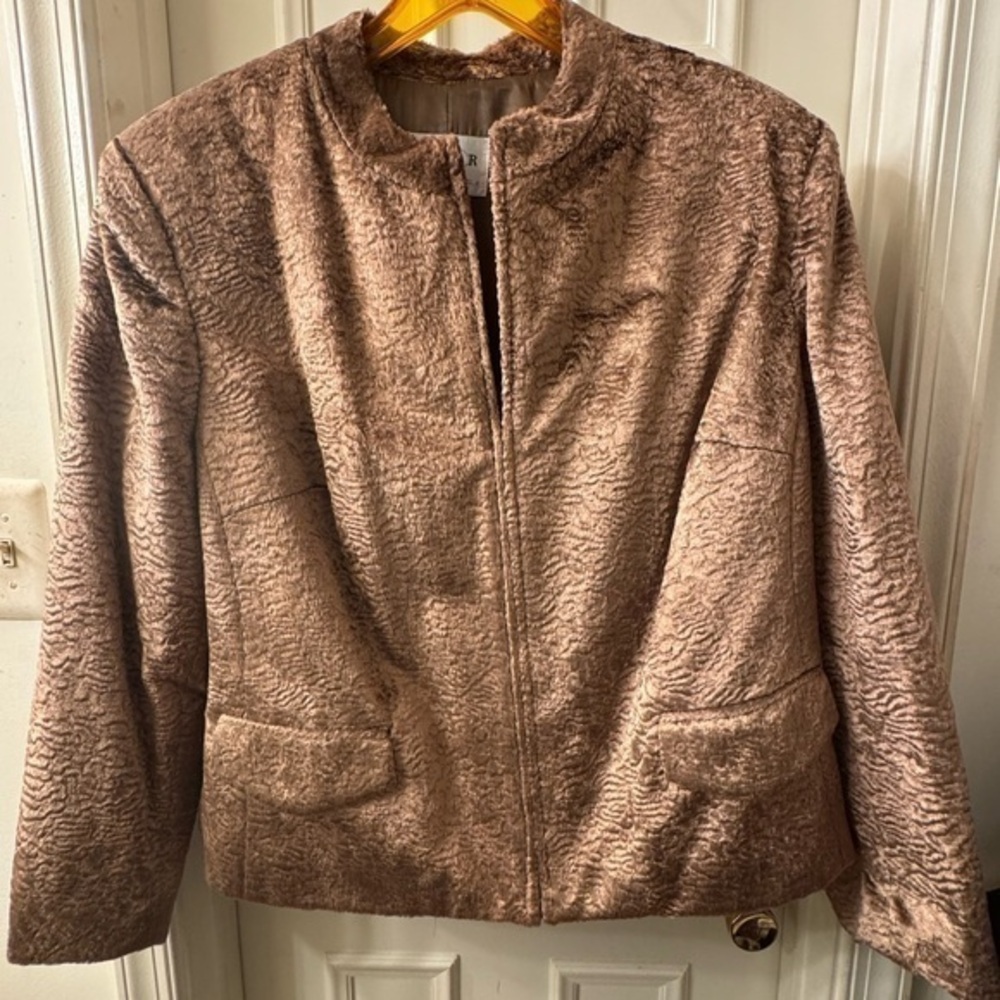 Vintage Oscar de la Renta Textured brown Blazer
